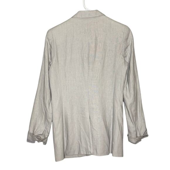 Joie Linen LIght Gray Blazer Size 2 - Picture 2 of 9